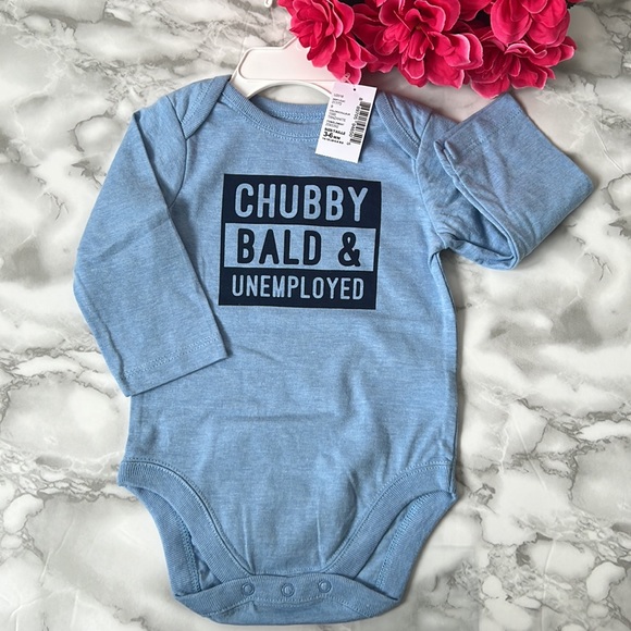 The Childrenâs Place - Long-sleeved Onesies - Blue & Black - Picture 2 of 3